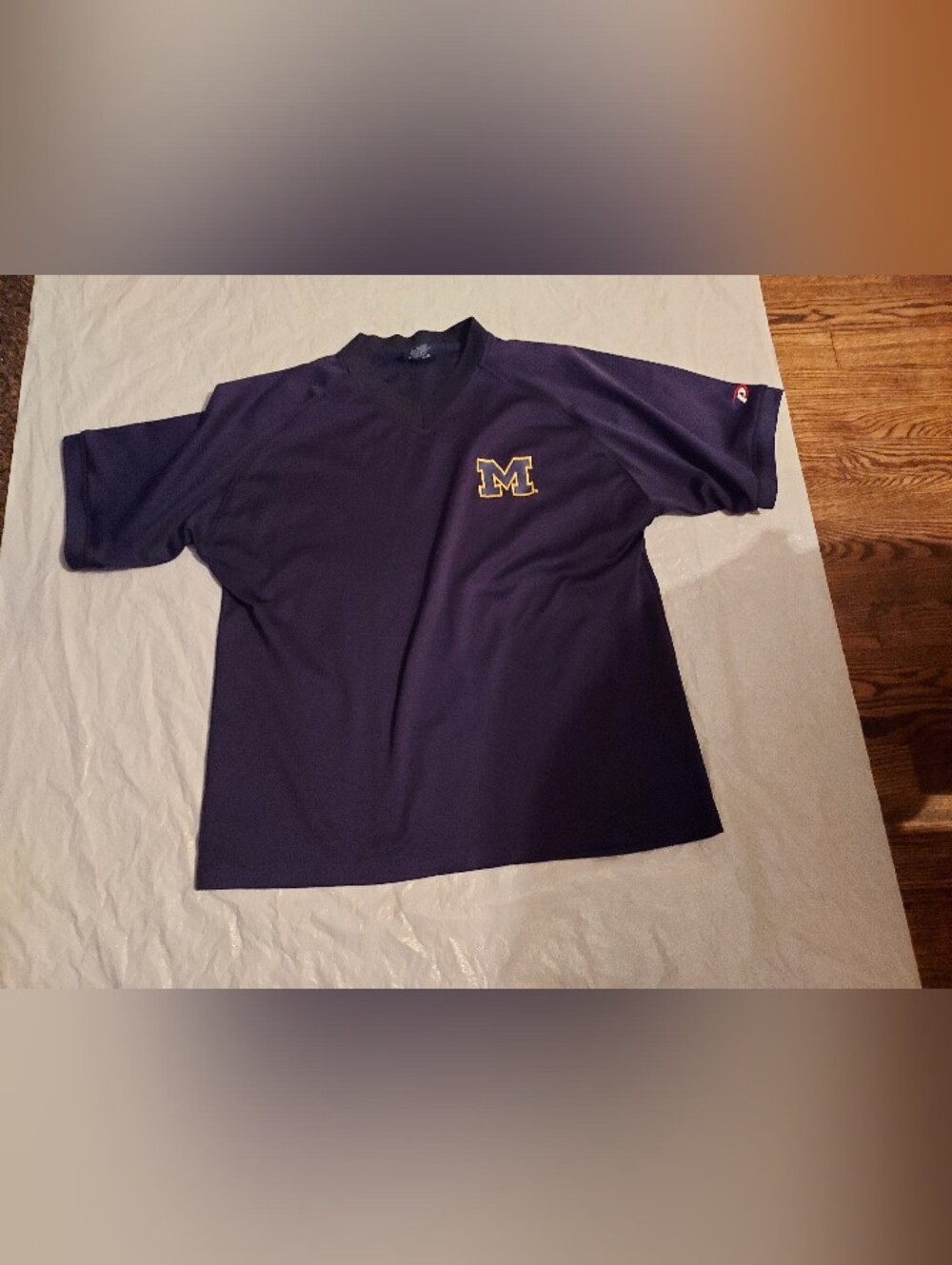 Pro Player Navy Short Sleeve Tee with Yellow 'M' Patch